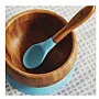 TIGELA DE BAMBU C/ VENTOSA + COLHER INFANTIL AZUL - AVANCHY