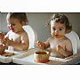 TIGELA DE BAMBU C/ VENTOSA + COLHER INFANTIL LARANJA - AVANCHY