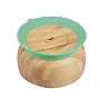 TIGELA DE BAMBU C/ VENTOSA + COLHER INFANTIL PRETA - AVANCHY